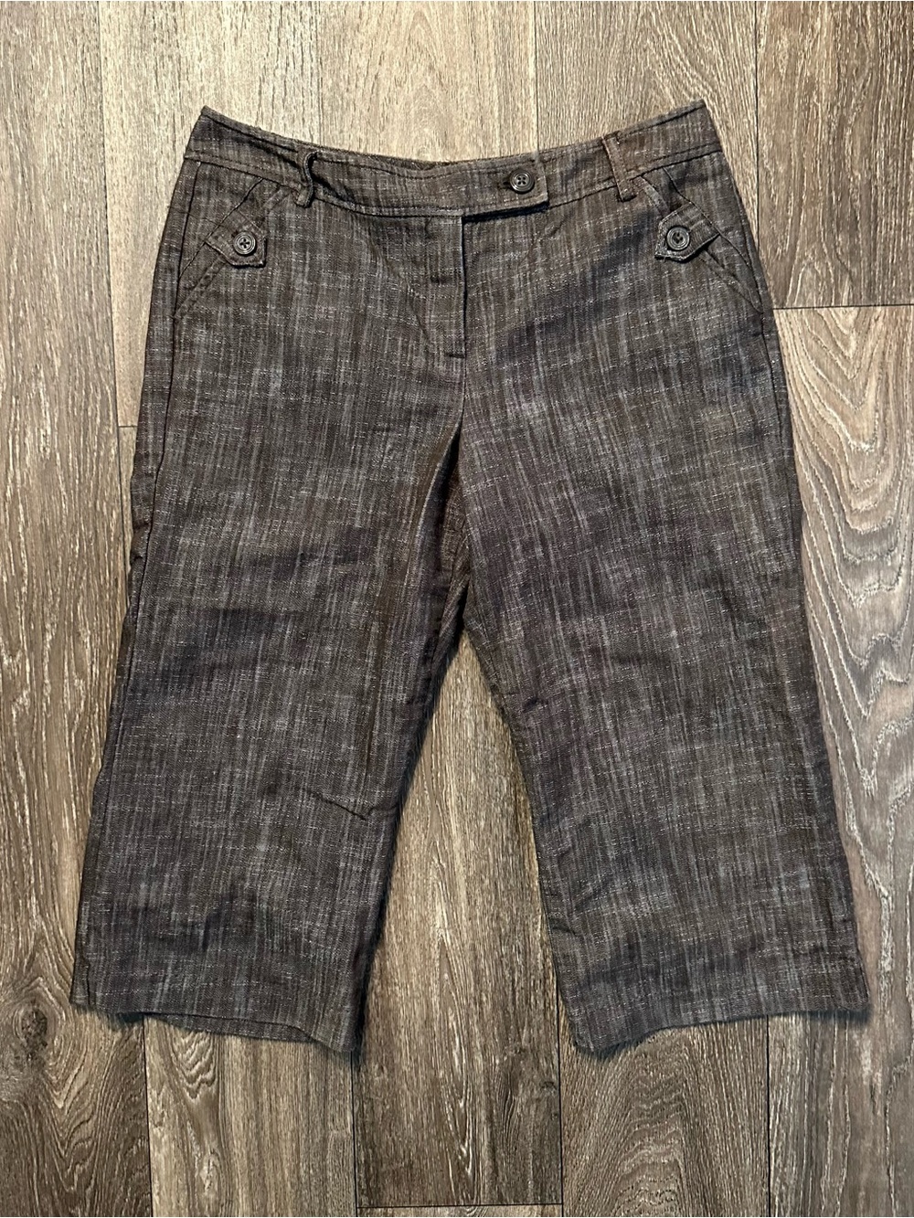 2000’s Y2K Sandro petite brown capri trouser pants Sz 8P